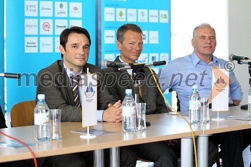 Danilo Ferjančič, generalni direktor Porsche Slovenija d.o.o., Tone Jagodic, generalni sekretar Olimpijskega komiteja Slovenije, Jože Okoren