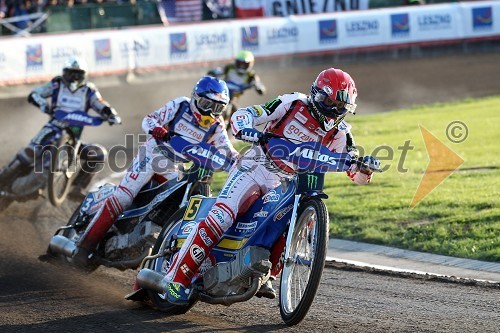 Jason Crump (Avstralija), Jaroslaw Hampel (Poljska) in Tomasz Gollob (Poljska)