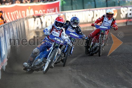 Nicki Pedersen (Danska), Greg Hancock (ZDA) in Andreas Jonsson (Švedska)