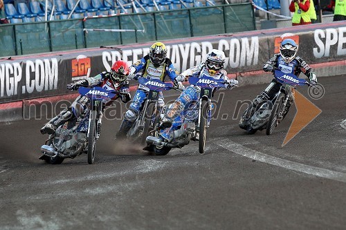 Chris Holder (Avstralija), 	Fredrik Lindgren (Švedska), Emil Sayfutdinov (Rusija) in Josef Franc (Češka)