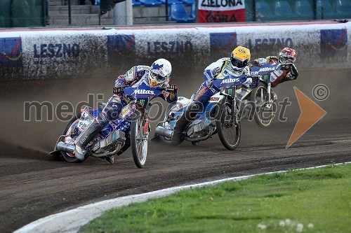 Jason Crump (Avstralija), Nicki Pedersen (Danska) in Hans Andersen (Danska)