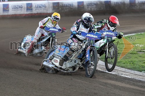 Jaroslaw Hampel (Poljska), Greg Hancock (ZDA) in Peter Ljung (Švedska)