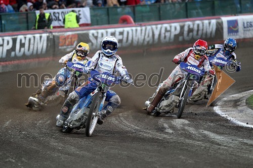 Emil Sayfutdinov (Rusija), Nicki Pedersen (Danska), Jaroslaw Hampel (Poljska) in Bjarne Pedersen (Danska)