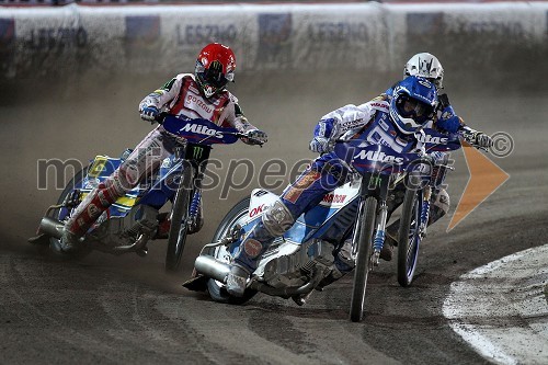 Tomasz Gollob (Poljska), Nicki Pedersen (Danska) in Fredrik Lindgren (Švedska)