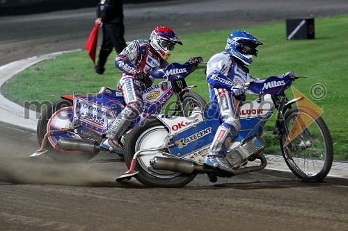 Jason Crump (Avstralija) in Nicki Pedersen (Danska)