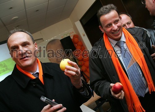 Janez Podobnik, predsednik SLS in minister za okolje in prostor ter Bojan Šrot, župan Občine Celje