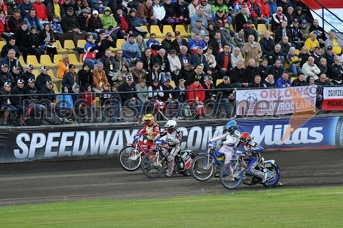 Andreas Jonsson (Švedska), Chris Harris (Velika Britanija), Tomasz Gollob (Poljska) in Bjarne Pedersen (Danska)