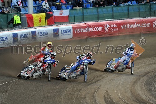 Andreas Jonsson (Švedska), Chris Harris (Velika Britanija), Bjarne Pedersen (Danska) in Tomasz Gollob (Poljska)