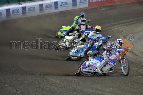 Jason Crump (Avstralija), Nicki Pedersen (Danska), Hans Andersen (Danska) in Kenneth Bjerre (Danska)