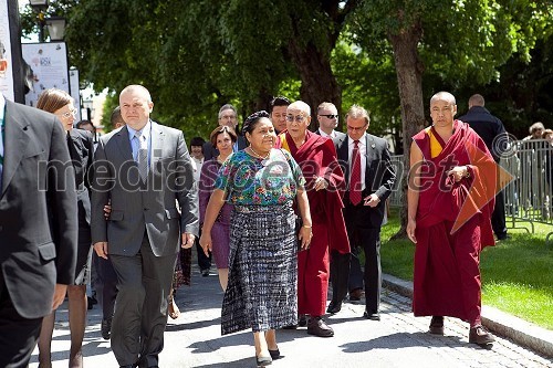 Franc Kangler, župan MOM, dr. Rigoberta Menchú Tum in Njegova svetost, XIV. Dalajlama