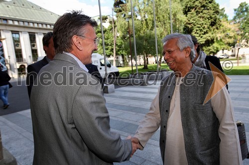 Prof. dr. Danijel Rebolj, rektor Univerze v Mariboru, prof. Muhammad Yunus