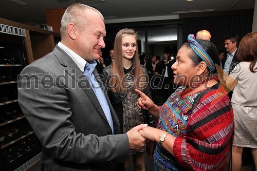 Franc Kangler, župan MOM, hči Maša Kangler, dr. Rigoberta Menchú Tum, Nobelova nagrajenka