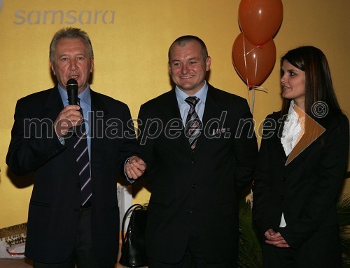 Ivo Hvalica, nekdanji poslanec in Franc Kangler, novi mariborski župan z ženo Tanjo