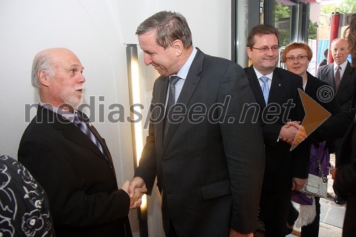 	Shmuel Meirom, veleposlanik Izraela na Dunaju in Jožef Jerovšek