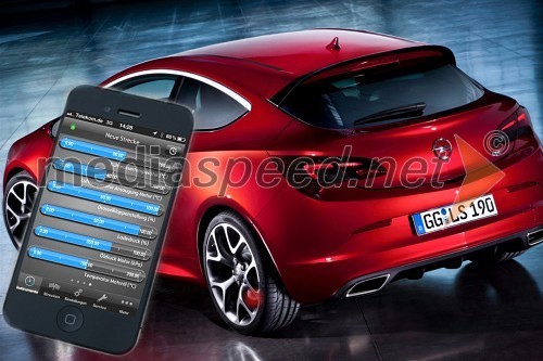 Opel Astra OPC ima izvirno zmogljivostno aplikacijo OPC Power App