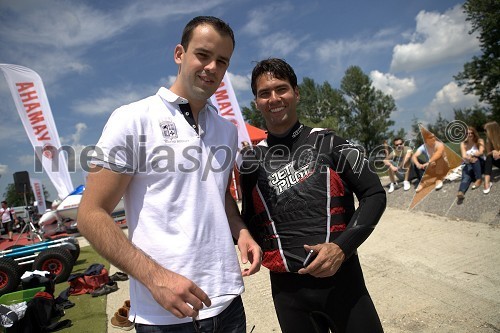 Bojan Radakovič in Rok Florjančič, svetovni prvak v jet skiju