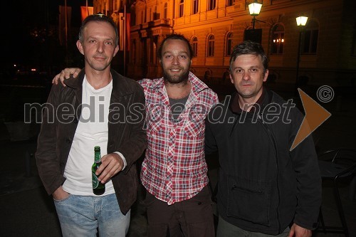 Davor Herga, igralec, Gregor Luštek, asistent režiserja in koreograf, Vladimir Vlaškalić, igralec