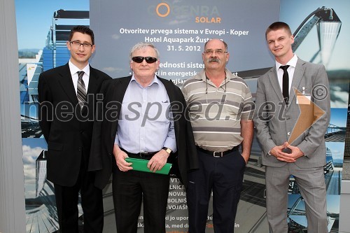 Aleš Tekavec, direktor podjetja Biring Sol, Anton Prah, Eko-prom, Janko Knific, Eko-prom in Grigorij Družinin, izvršni direktor podjetja Biring Sol