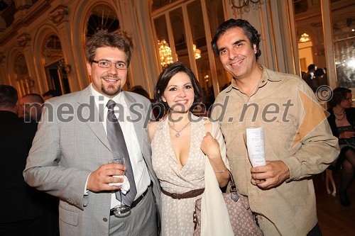 Markus Laska, Laura Giordano, operna pevka in Pier Francesco Maestrini, režiser