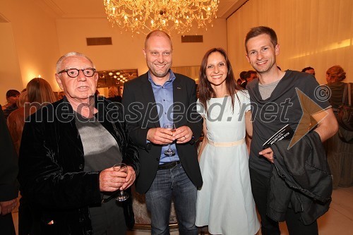 Dušan Jovanović, režiser, Mitja Čander, programski direktor javnega zavoda EPK Maribor 2012, Nataša Kos, pomočnica programskega direktorja Zavoda Maribor 2012 - EPK in Sašo Drobnak, pravna služba Maribor 2012