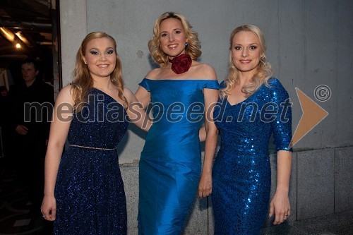 Eva Černe, pevka, Katarina Habe, pevka in Sabina Cvilak, pevka