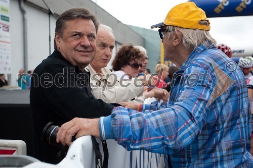 	Zoran Jankovič, župan Mestne občine Ljubljana in TOne Fornezzi Tof, novinar