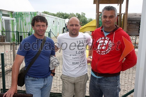 Gregor Židan, Oskar Drobne in Marinko Šarkezi, nekdanji nogometaša