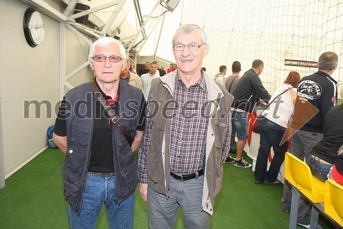 Tomislav Prosen, legenda mariborskega nogometa in Vojislav Simeunovič, nekdanji trener NK Maribor