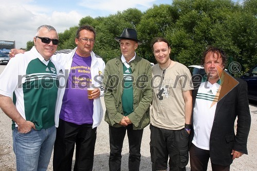 Zoran Predin, glasbenik, Smiljan Kreže, organizator dogodkov, Vlado Kreslin, glasbenik, Marko Soršak, bobnar skupine Elvis Jackson in Pero Lovšin, glasbenik