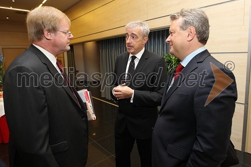 Alderman David Wooton, Lord Mayor City of London, Aleš Zalar in Iztok Jarc, veleposlanik Republike Slovenije v Veliki Britaniji