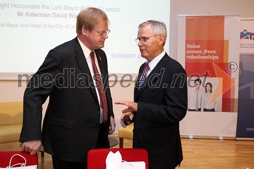 	Alderman David Wooton, Lord Mayor City of London in Janez Benčnina, predsednik upravnega odbora BCCS