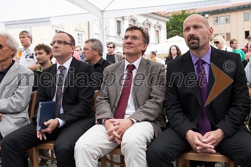 Radovan Žerjav, minister za gospodarski razvoj in tehnologijo RS, prof. dr. Danijel Rebolj, rektor Univerze v Mariboru in prof. dr. Niko Samec, dekan Fakultete za strojništvo Univerze v Mariboru