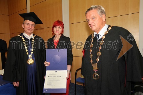 	Prof. dr. Danijel Rebolj, rektor Univerze v Mariboru, dr. Marija Šantl Letonja, Medicinska fakulteta UM in prof. dr. Ivan Krajnc, dekan Medicinske fakultete UM