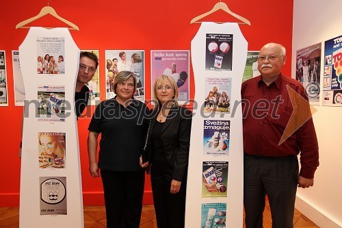 Uroš Lehner, oblikovalec, Mira Grašič, muzejska svetovalka, Melita Ferlež, direktorica Henkel Slovenija in Marjan Matjašič, muzejski svetovalec