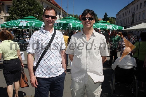 Franci Virtič, načelnik PP Tabor in šahist ter njegov brat Samo Virtič,   šahist