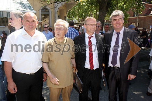 Milan Mikl, podžupan Mestne občine Maribor, Kurt Jungwirth, podpredsednik FIDE, mag. Karl Christian Kvas in dr. Milan Zver, evropski poslanec