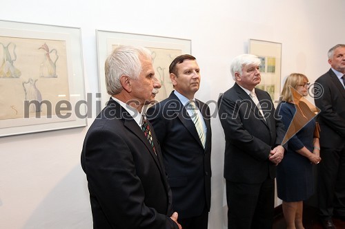 Franc Gerič, direktor Galerije-Muzeja Lendave, mag. Anton Balažek, župan Občine Lendava in László Surján, podpredsednik Evropskega parlamenta