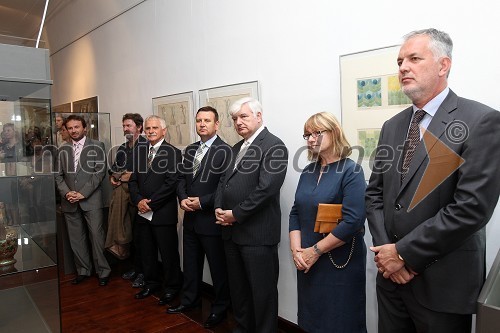 Franc Gerič, direktor Galerije-Muzeja Lendave, mag. Anton Balažek, župan Občine Lendava, László Surján, podpredsednik Evropskega parlamenta, ... in ...