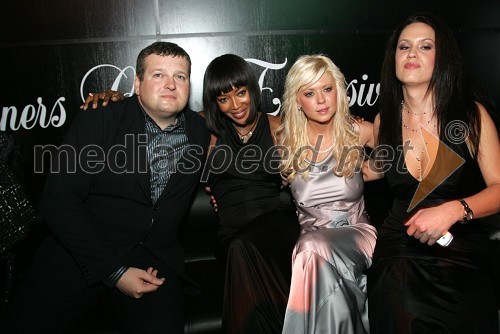 Tomaž F. Lovše, direktor Diners Club, Naomi Campbell, Tara Reid, igralka in ...