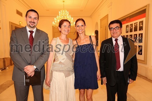 Rade Stefanović, namestnik veleposlanika Srbije v Sloveniji, ..., Nataša Kos, pomočnica programskega direktorja Zavoda Maribor 2012 - EPK in Costas Leontiou, veleposlanik Cipra v Sloveniji