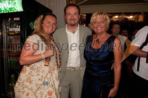 Katja Pegan, direktorica Gledališča Koper, Patrik Greblo in Lada Tancer