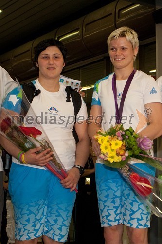 Lucija Polavder in Urška Žolnir, judoistki