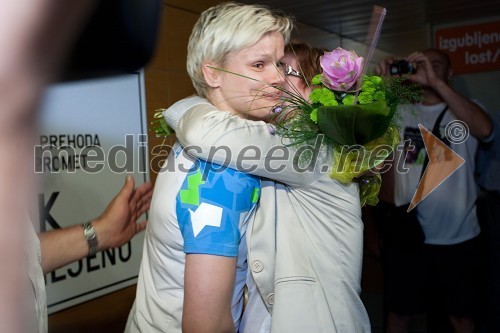 Urška Žolnir, judoistka in mama Majda