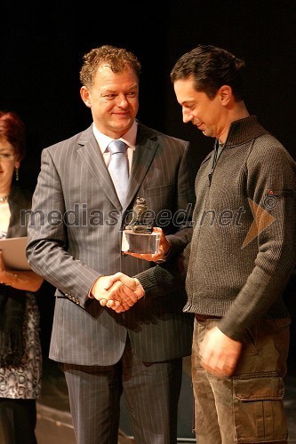 Mitja Zupančič, urednik in Rado Jagodic, slikar