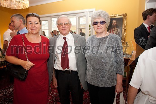 Karin Hojker, Avstrijska ambasada, Lovro Sodja, predsednik Društva slovensko-avstrijskega prijateljstva, soproga Jana