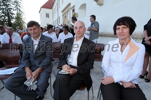 Miroslav Rožman, predsednik sveta Krajevne skupnosti Negova, dr. Matej Gomboč, občina Beltinci ter Jožica Gomboč