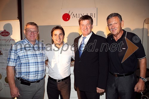 Venčeslav Senekovič, župan občine Pesnica, Tim Ribič, tenorist in lastnik restavracije Miyabi, Franc Bogovič, minister za kmetijstvo in okolje ter Anton Kampuš, župan Občine Gornja Radgona