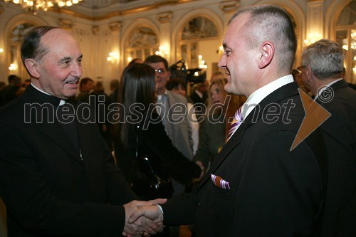 Dr. Franc Kramberger, mariborski škof in Franc Kangler, mariborski župan