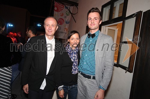 Peter Tomaž Dobrila, svetovalec za intermedijsko povezovanje EPK Maribor 2012, Jagoda Đorđevič, EPK in Lovro Centrih, EPK