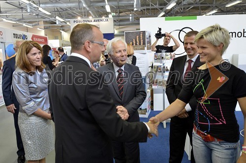 Radovan Žerjav, minister za gospodarski razvoj in tehnologijo in  	Urška Žolnir, judoistka